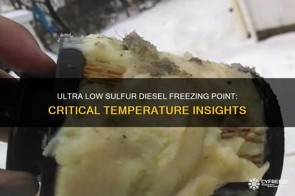 what temperature does ultra low sulfur diesel freeze