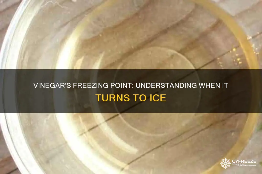 what temperature does vinegar freeze