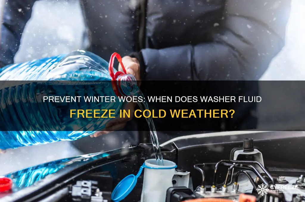 what temperature does washer fluid freeze