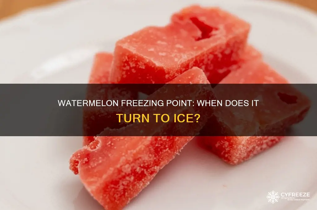what temperature does watermelon freeze at