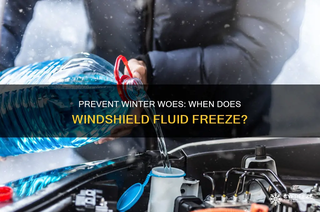 what temperature does windshield fluid freeze