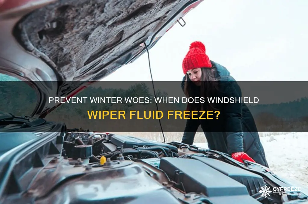 what temperature does windshield wiper fluid freeze
