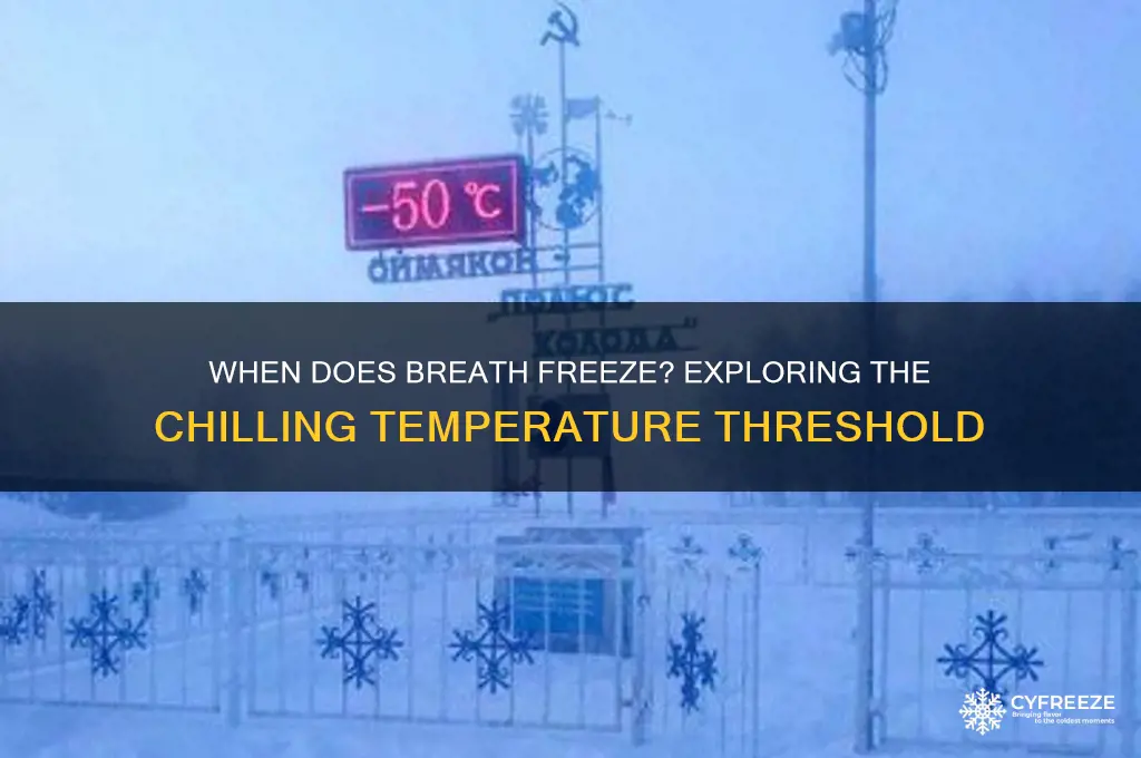 what temperature does your breath freeze