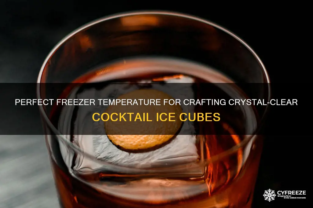 what temperature freezer cocktail ice