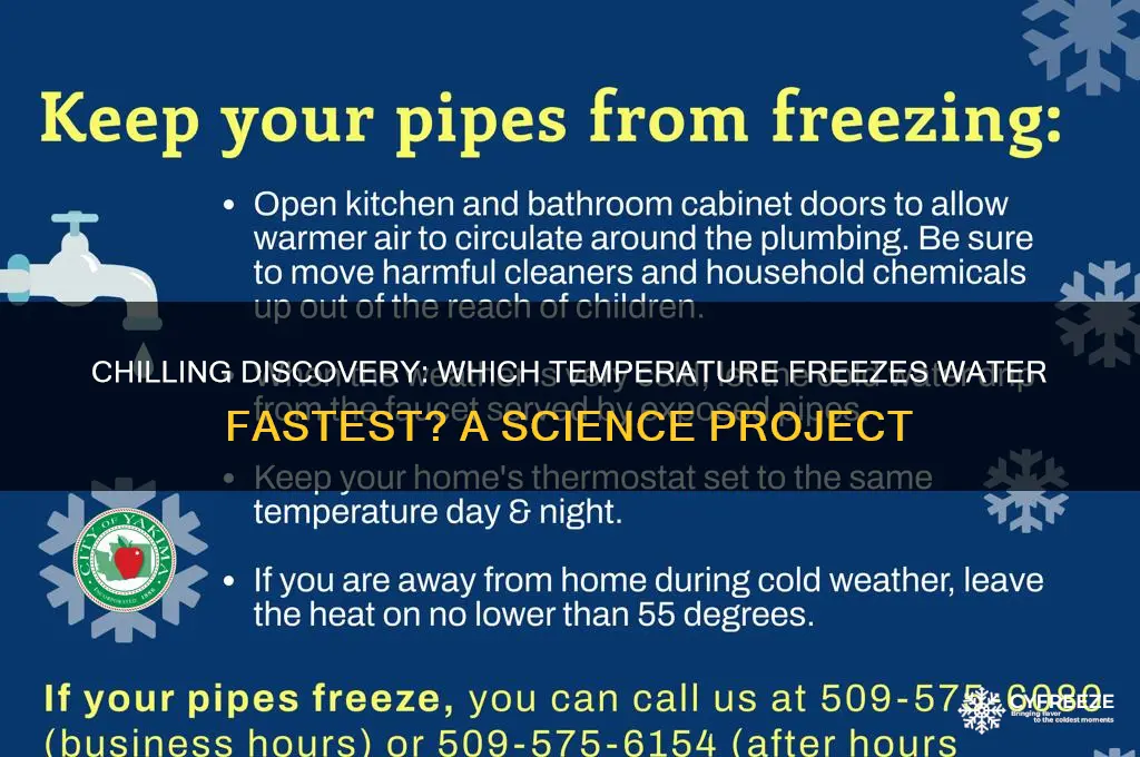 what temperature freezes faster project