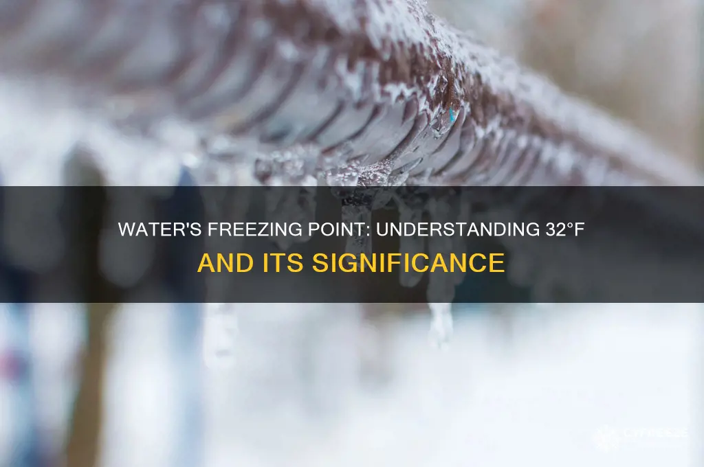 what temperature in farenheit is waters freezing piont
