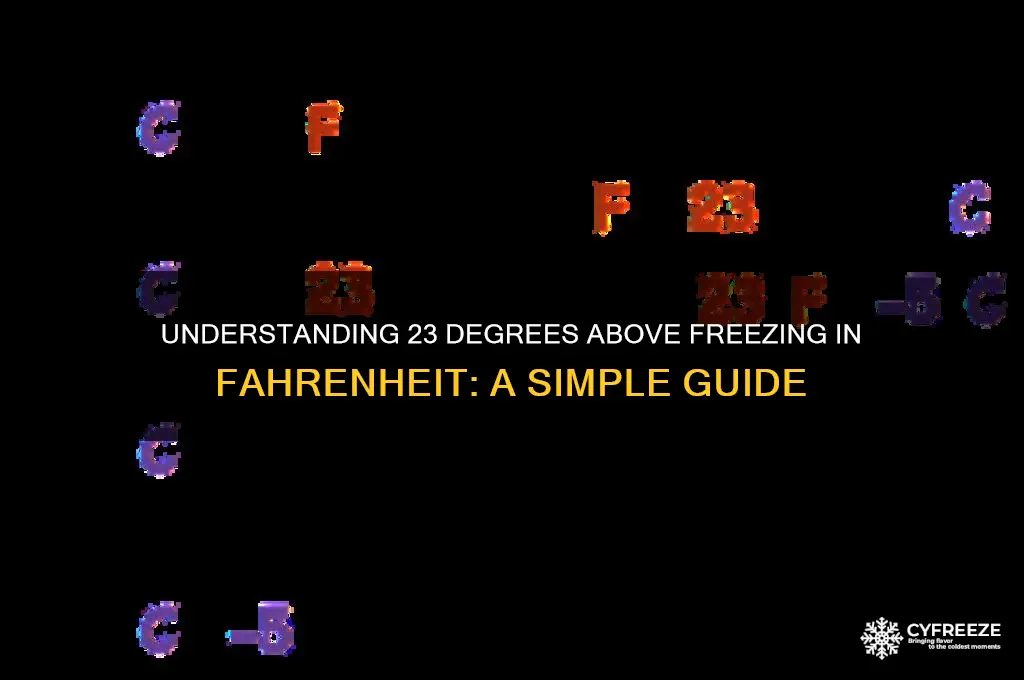 what temperature is 23 above freezing in fahrenheit