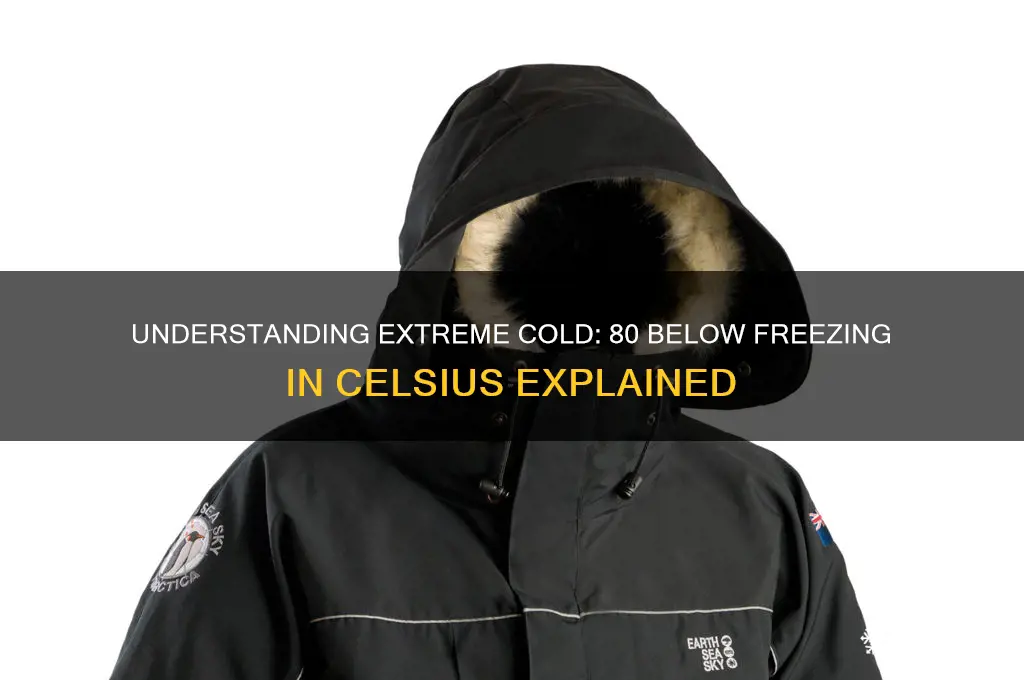 what temperature is 80 below freezing in celcius