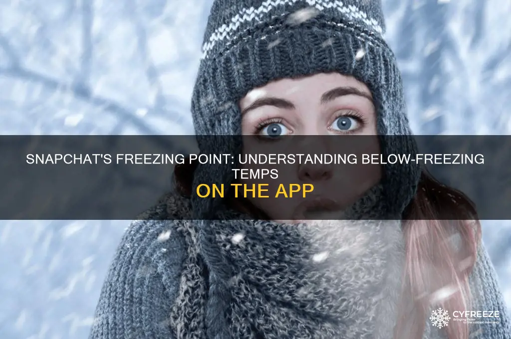 what temperature is below freezing on snapchat