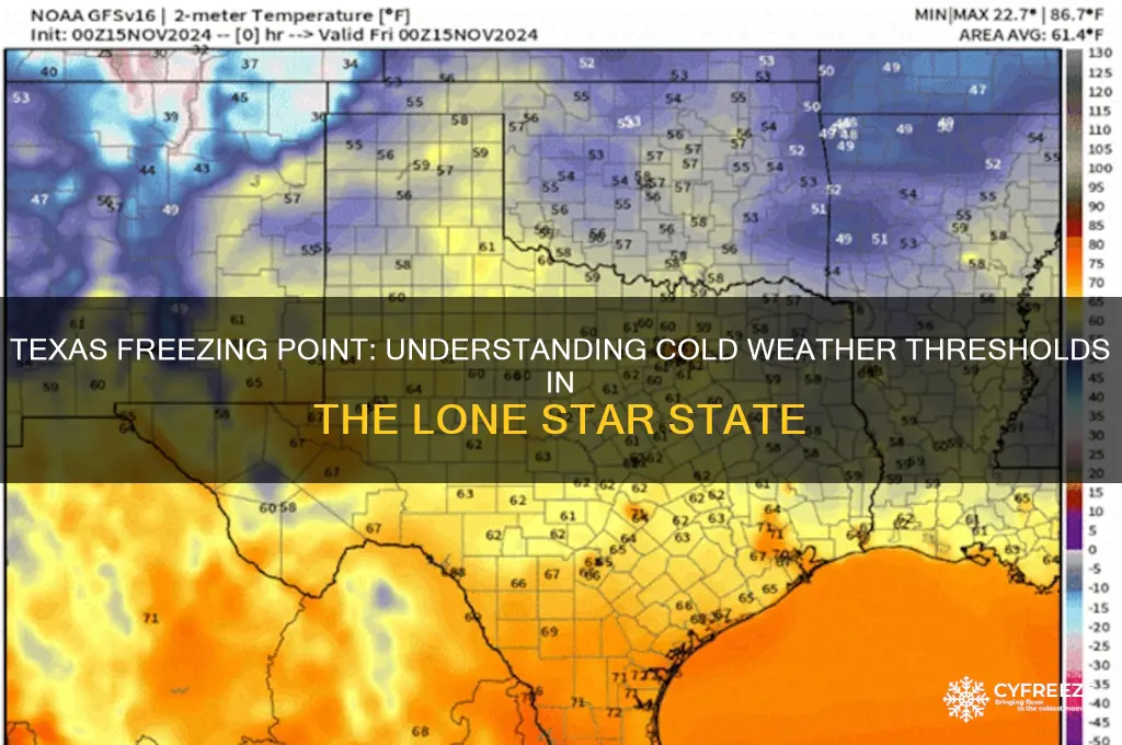 what temperature is considered freezing in texas