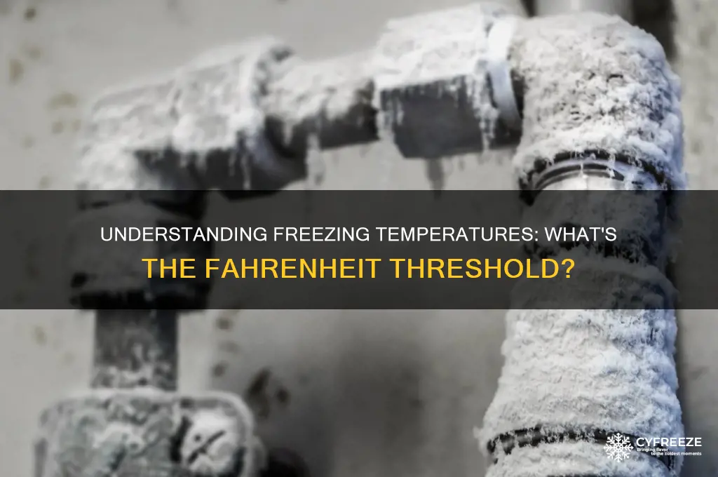 what temperature is freezing in fahrenheit