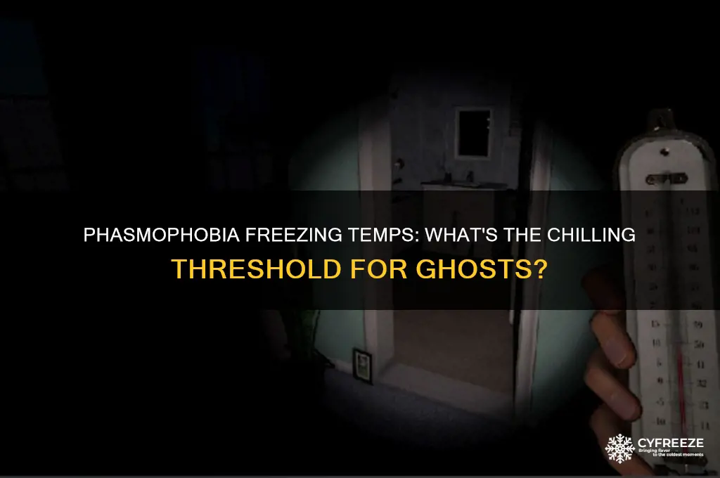 what temperature is freezing temp in phasmophobia