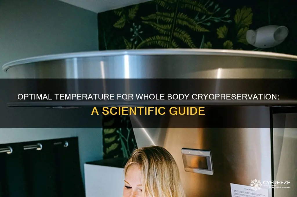what temperature is ideal for freezing whole bodies