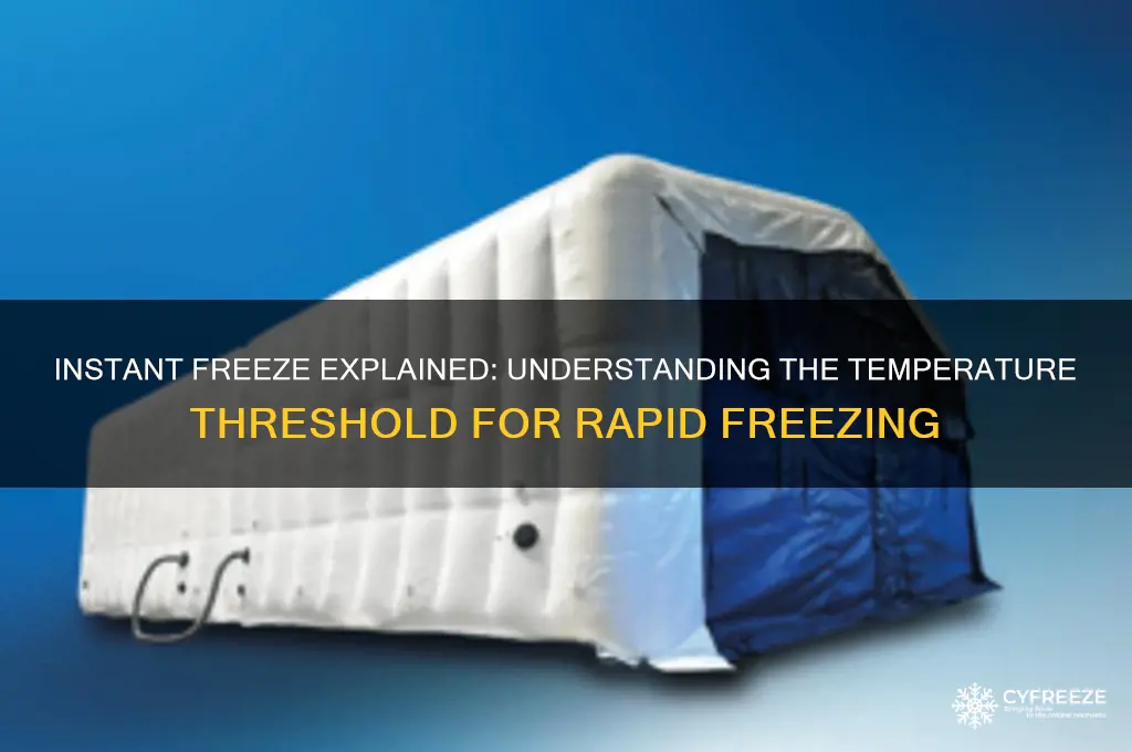 what temperature is instant freeze