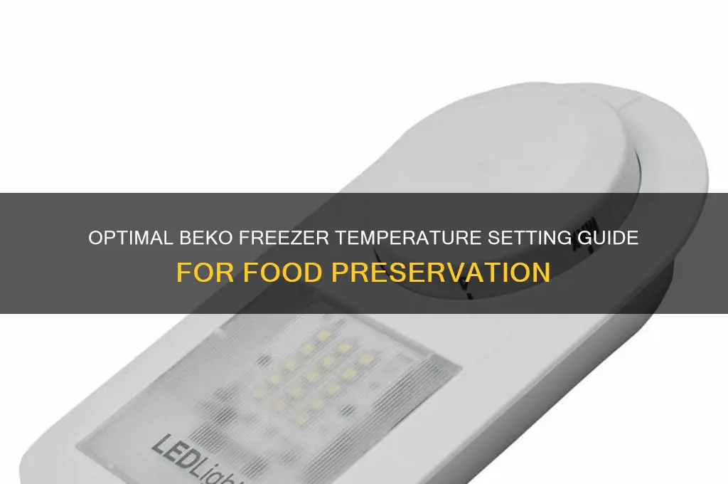 what temperature should a beko freezer be set at