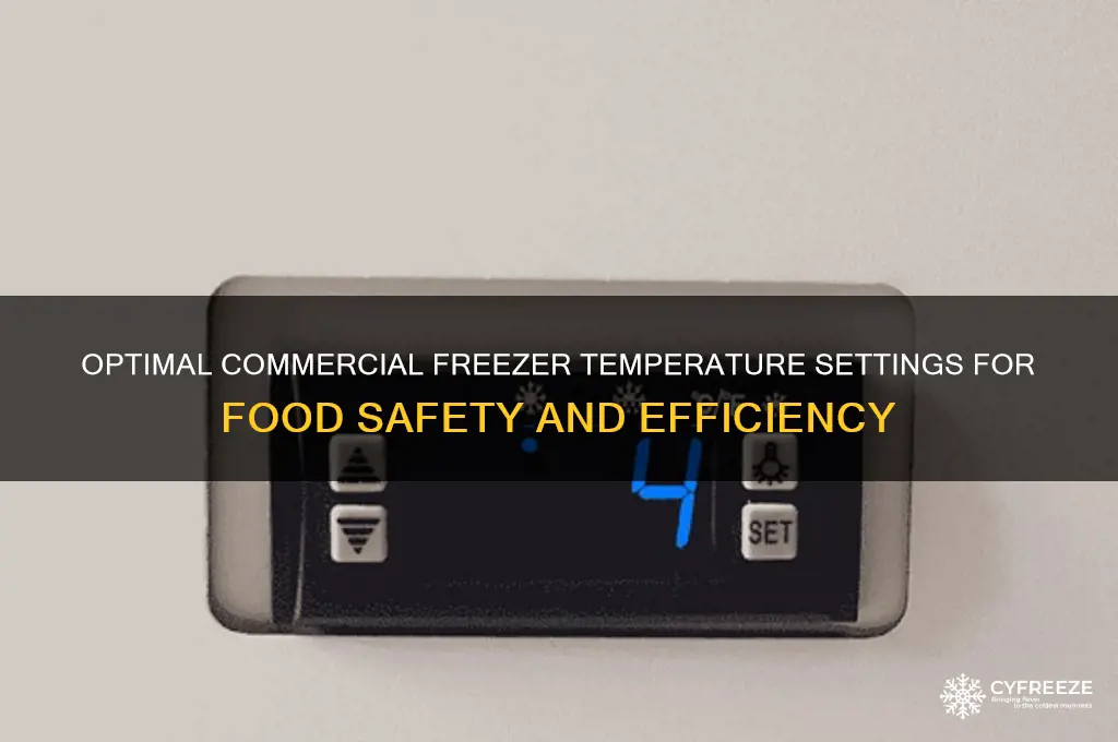 what temperature should a commercial freezer be set at