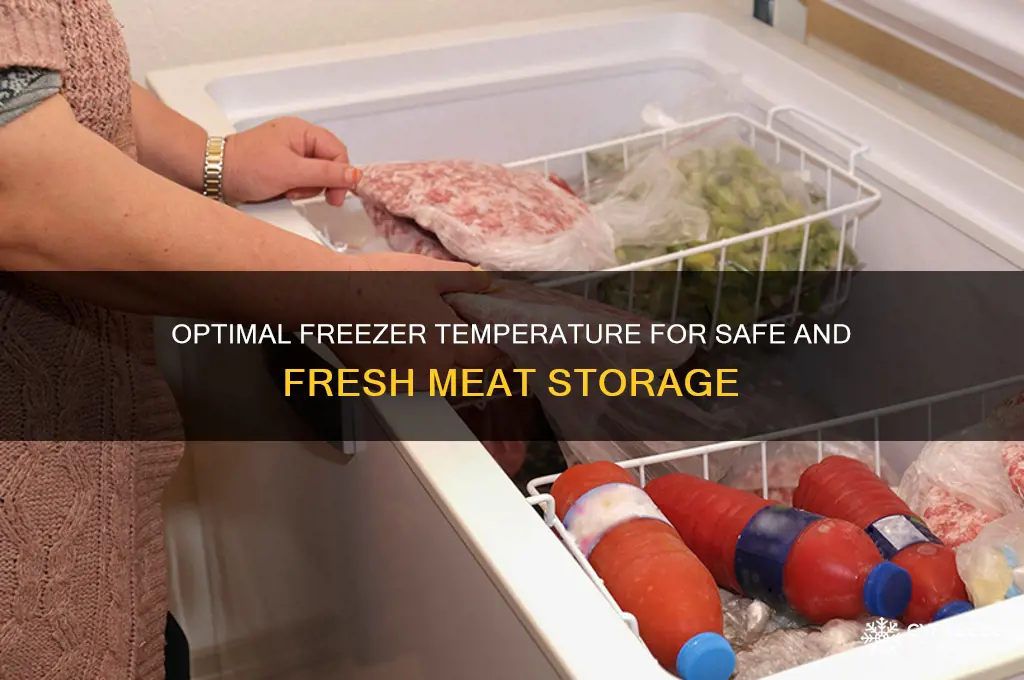 what temperature should a freeze be set to store meat