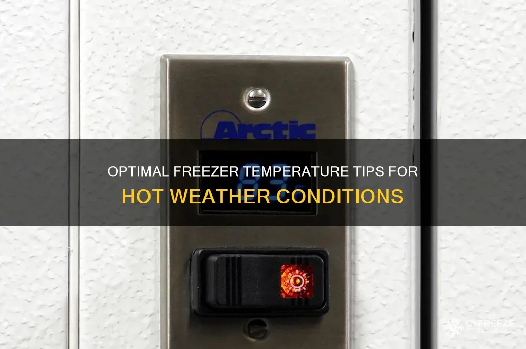 what temperature should a freezer be in hot weather
