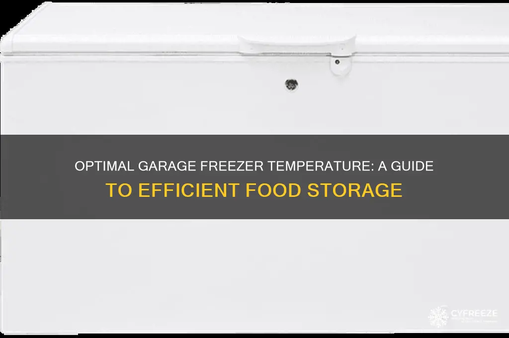 what temperature should a garage freezer be