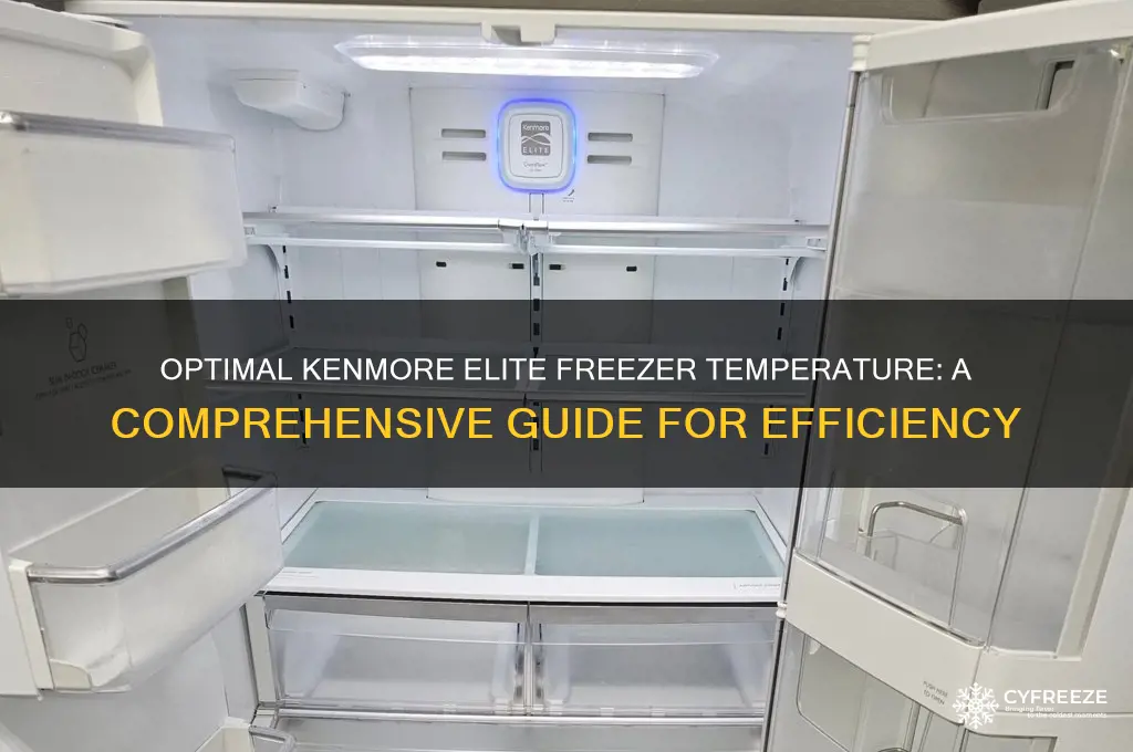 what temperature should a kenmore elite freezer be