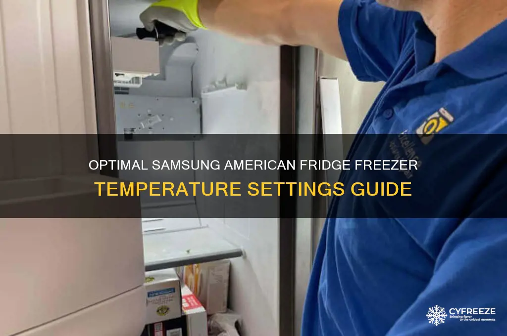 what temperature should a samsung american fridge freezer be