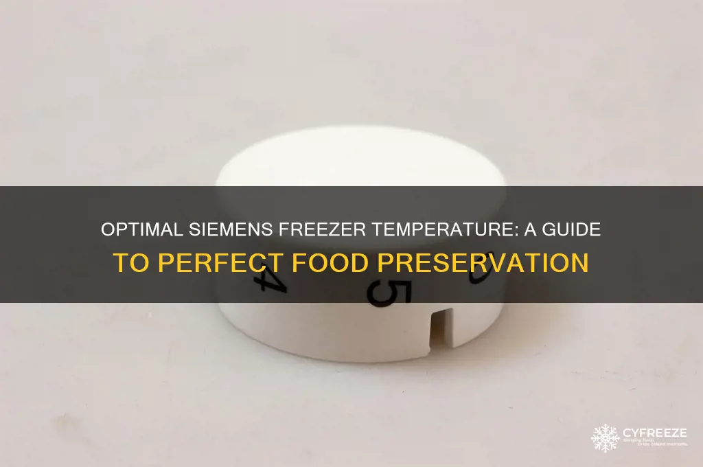 what temperature should a siemens freezer be