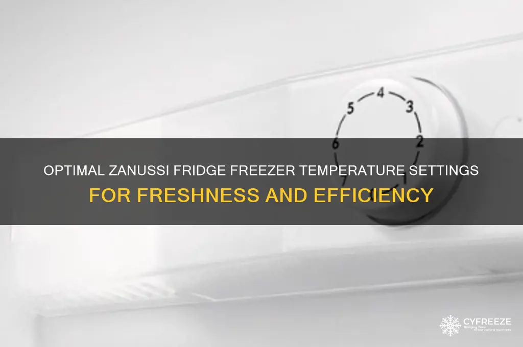 what temperature should a zanussi fridge freezer be