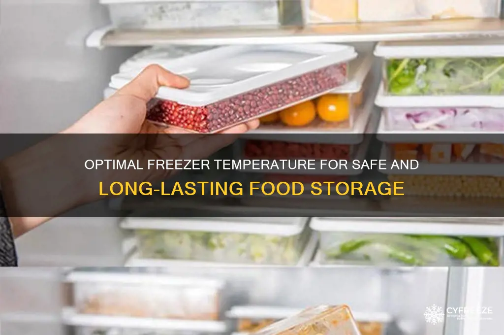 what temperature should food be stored in a freezer