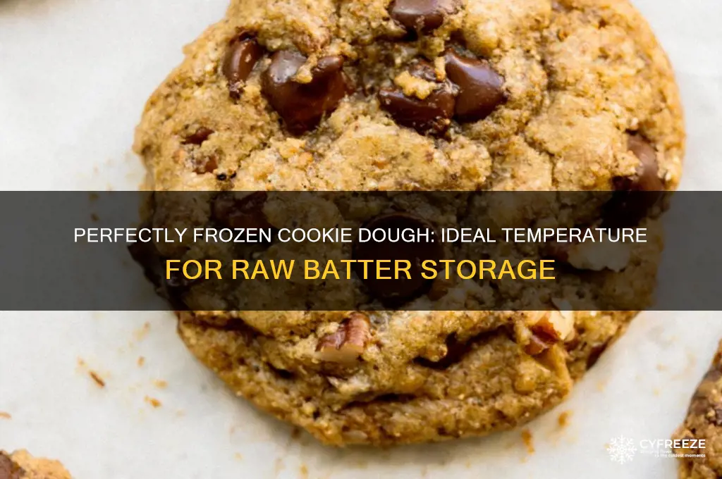 what temperature should you freeze raw cookie dough