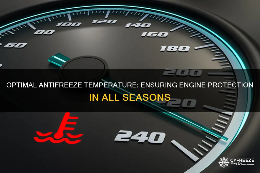 what temperature should your anti freeze be at
