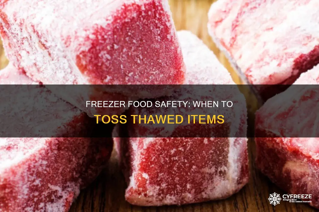 what temperature throw food out of freezer