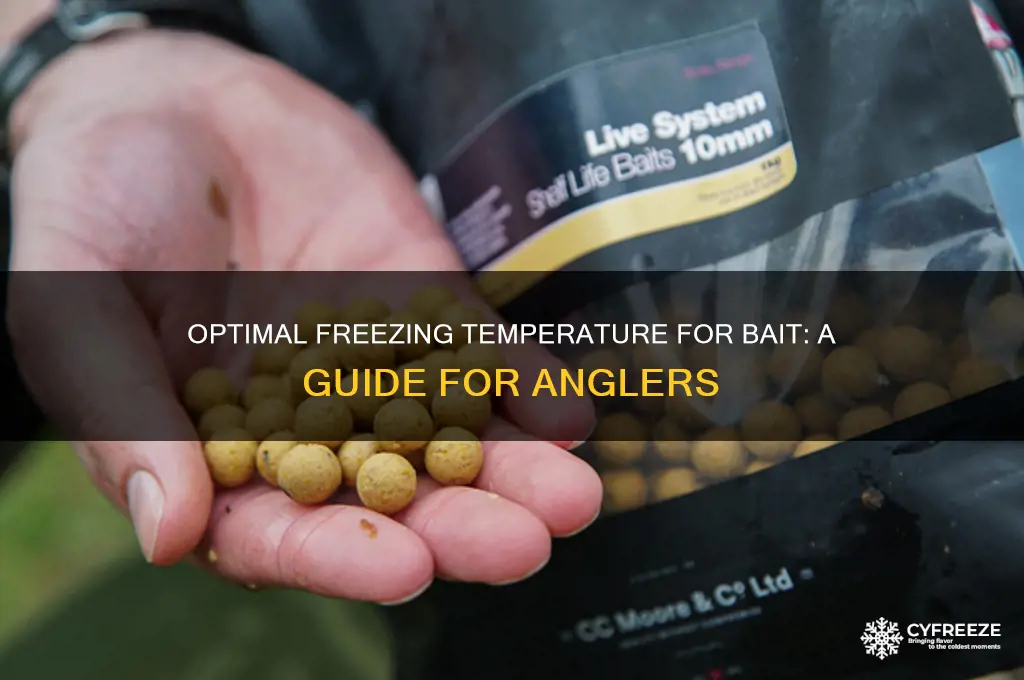 what temperature to freeze bait