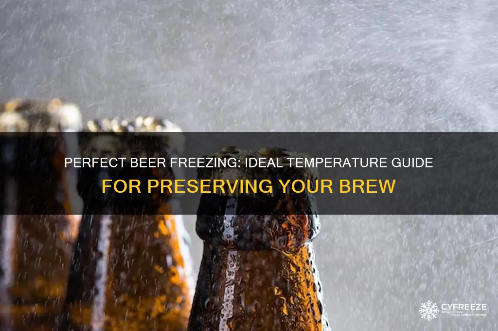 what temperature to freeze beer