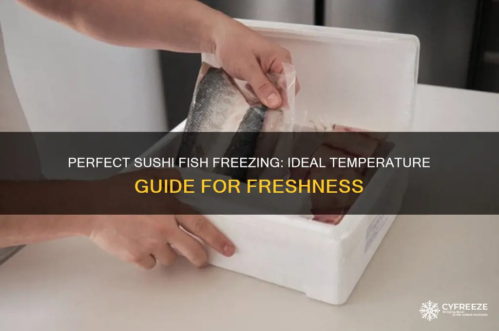 what temperature to freeze fish for sushi