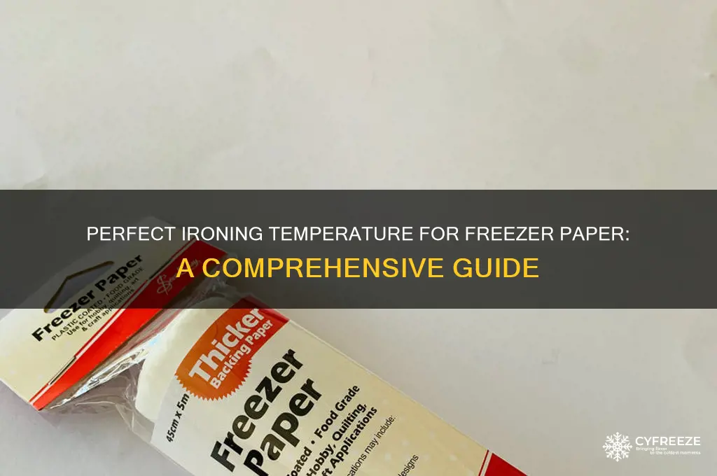 what temperature to iron freezer paper