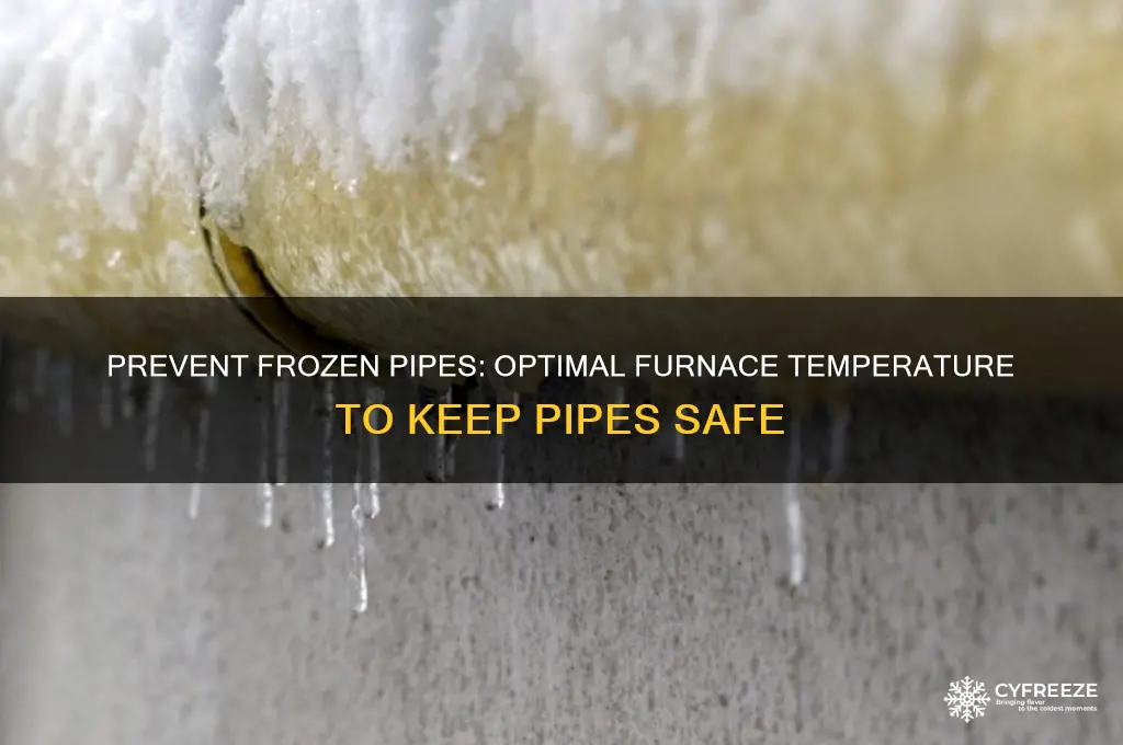 what temperature turn furnace on pipes freeze