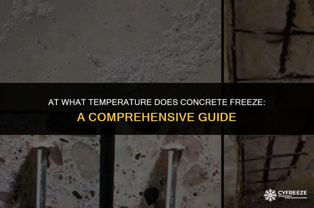 what temperature will concrete freeze at