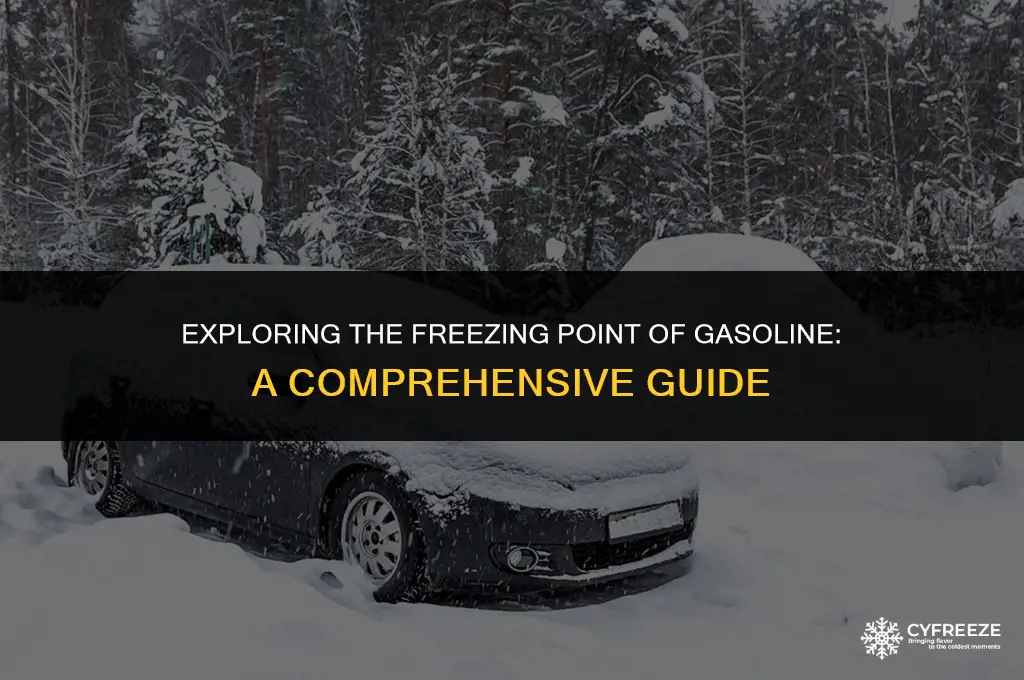 what temperature will gasoline freeze
