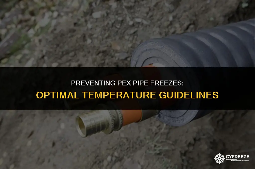 what temperature will pex freeze and burst