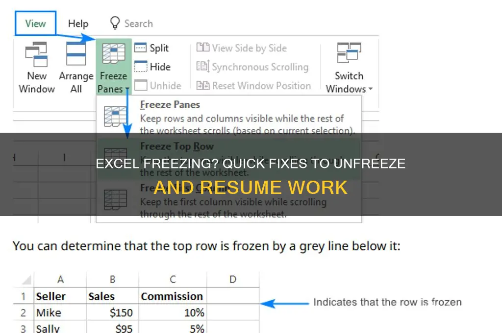 what to do when excel get freeze