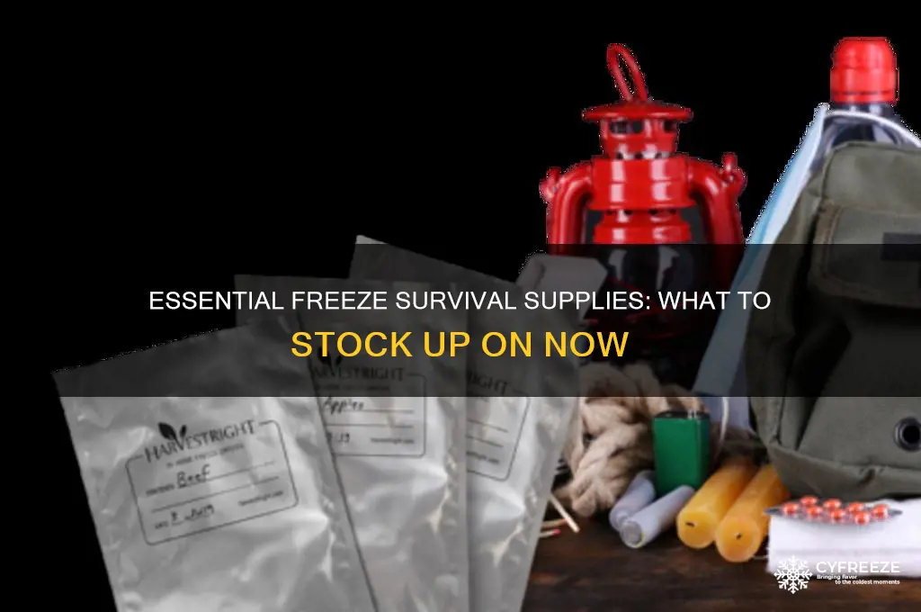 what to get during a freeze