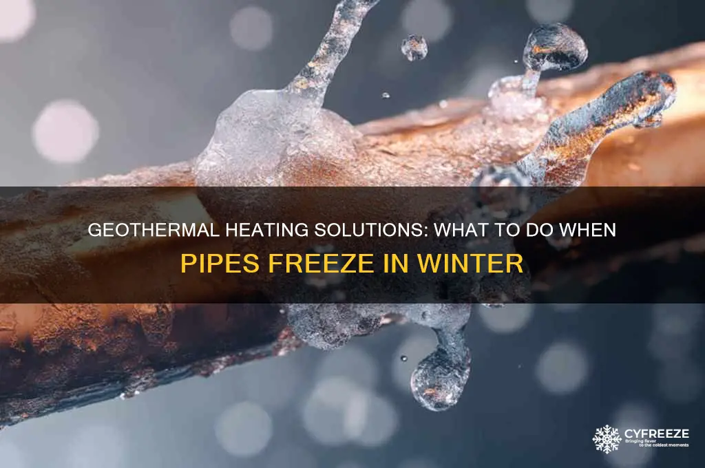 what to use if pipes freeze with geothermal