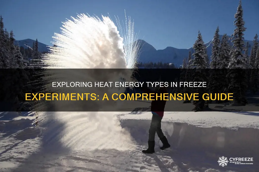 what typer of heat energy is used in freeze experiment