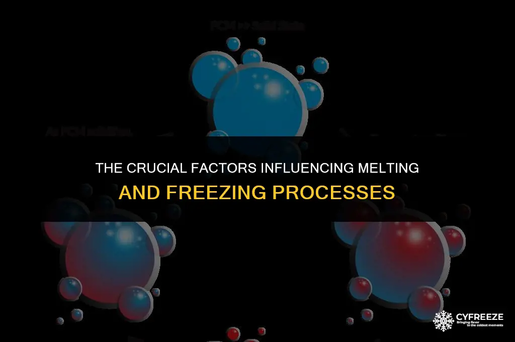 what will determine whether something melts or freezes
