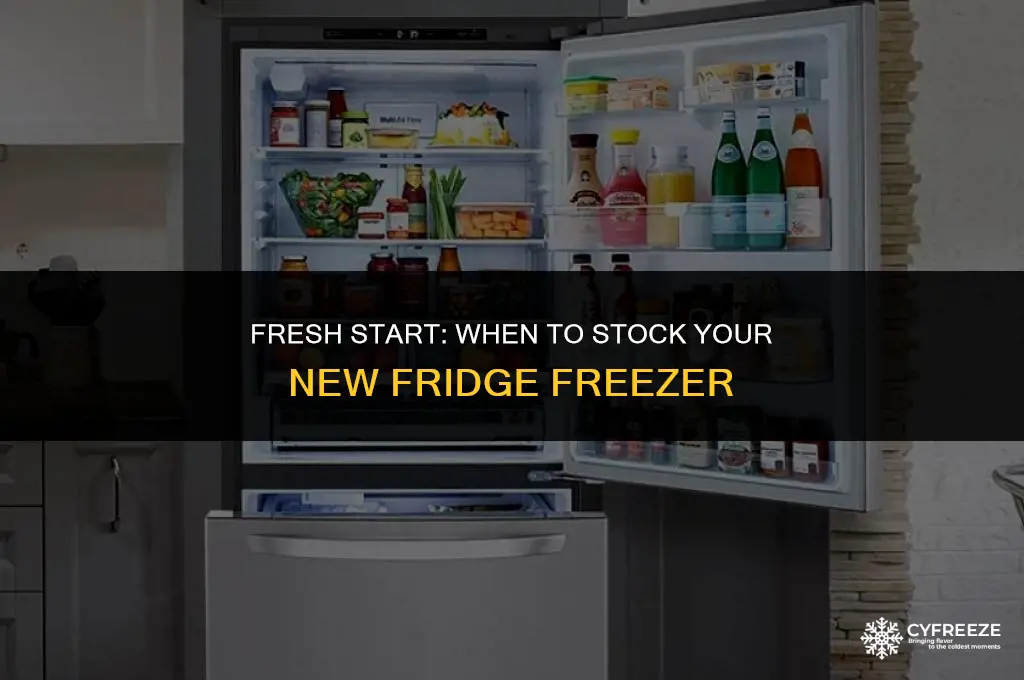 when can i put food in my new fridge freezer