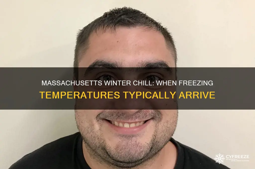 when do temperatures drop below freezing in massachusetts