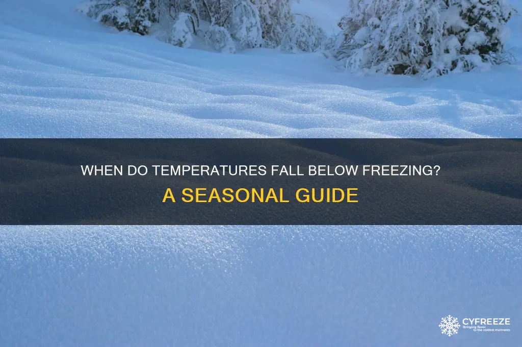 when do temperatures fall below freezing