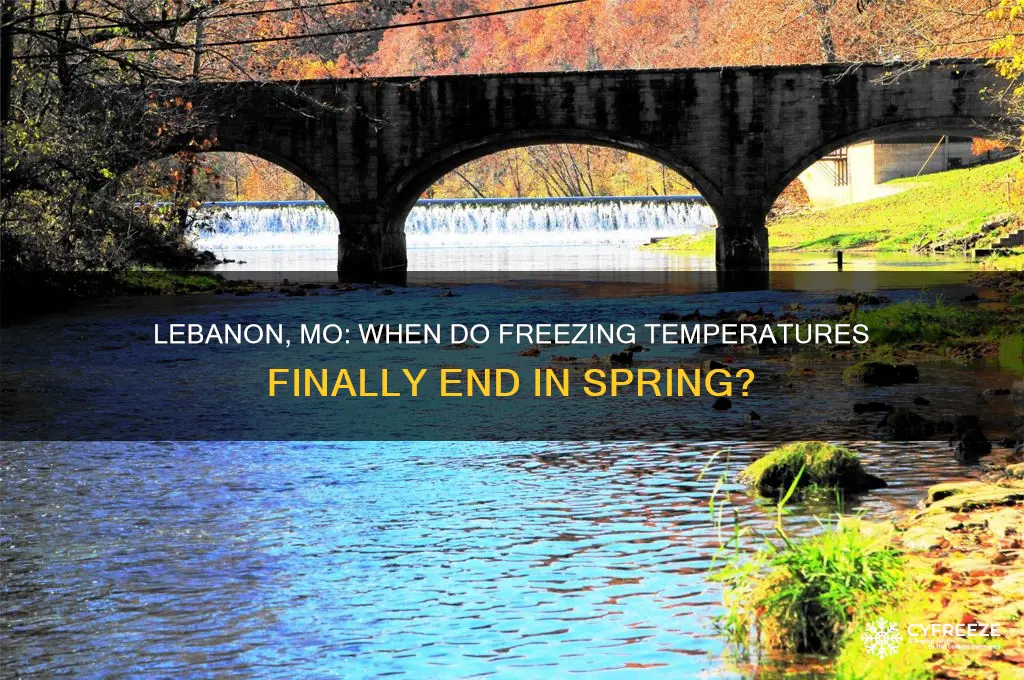 when do temperatures quit falling below freezing in lebanon mo