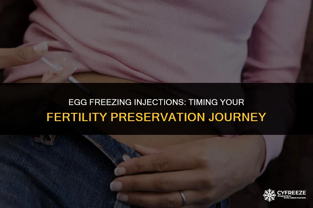 when do you start egg freezing injections