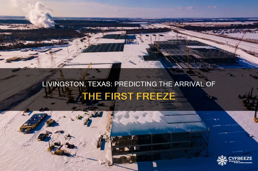 when does livingston texas get its first freeze